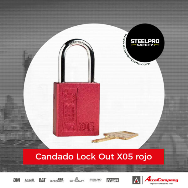 Candado Lock Out X05 rojo