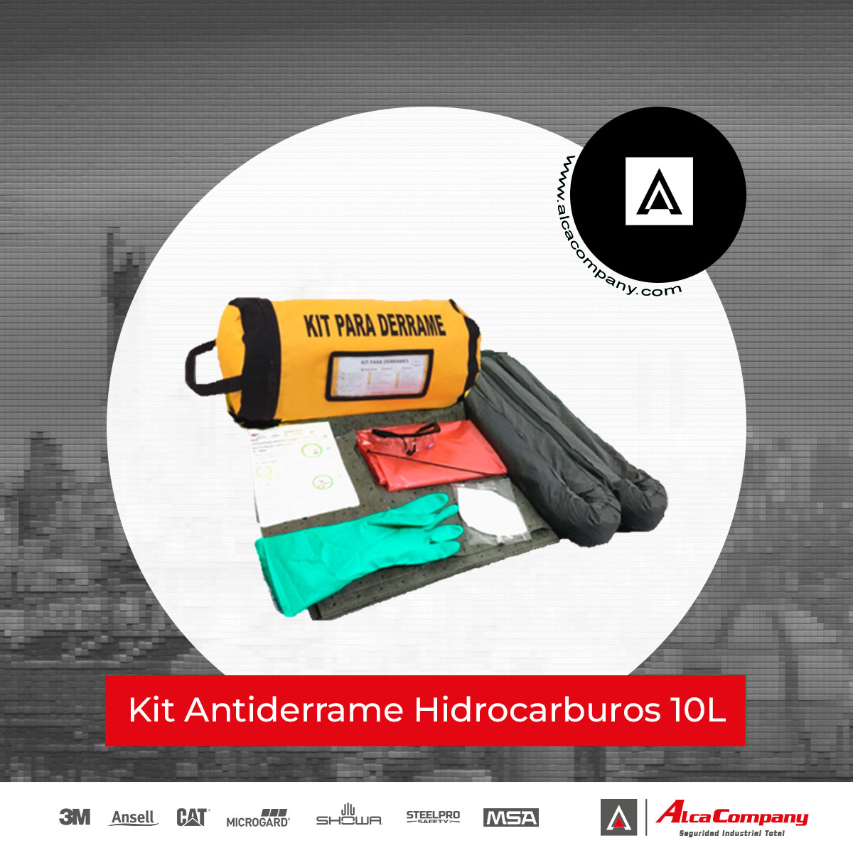 Kit Antiderrame Hidrocarburos 10L